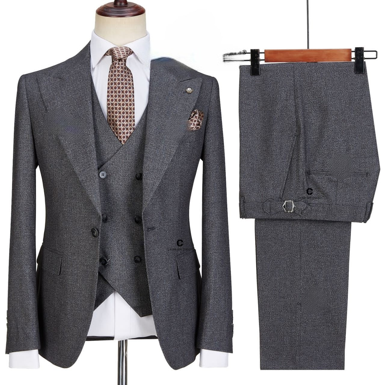 Cennes 100% wool Premium Quality 3-Piece Suit